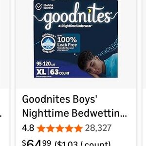 Goodnites XL Nighttime Underwear Brand New unopened packages